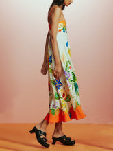 Sunny Pomegranate – Midikleid mit Blumendruck